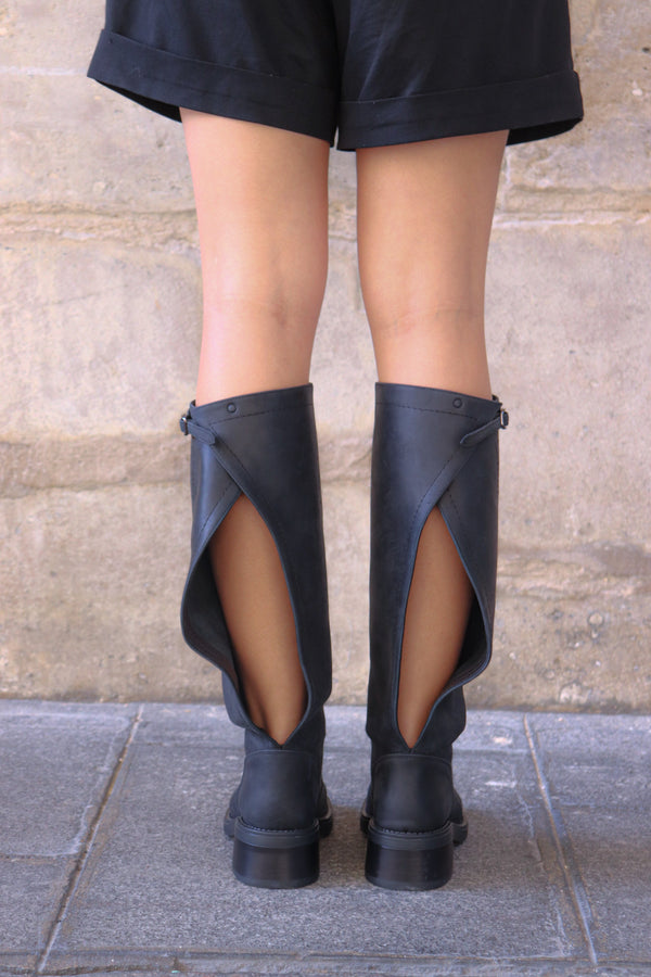 Transformable Black Boots